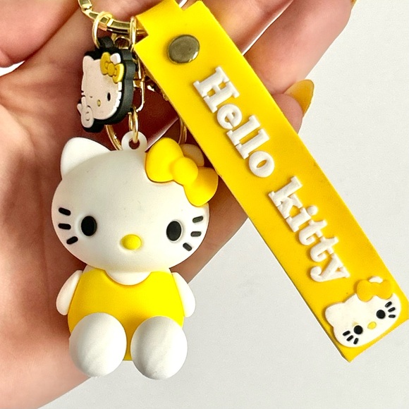 Hello Kitty Accessories - 💛Hello Kitty In Yellow Suit Adorable Wristlet Keychain Backpack Accessory